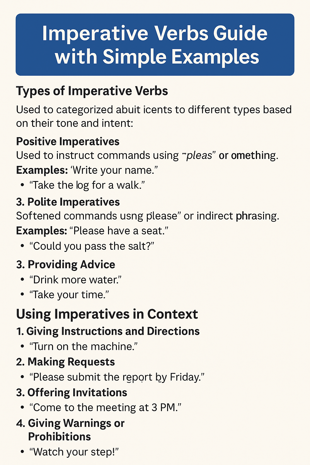Imperative Verbs