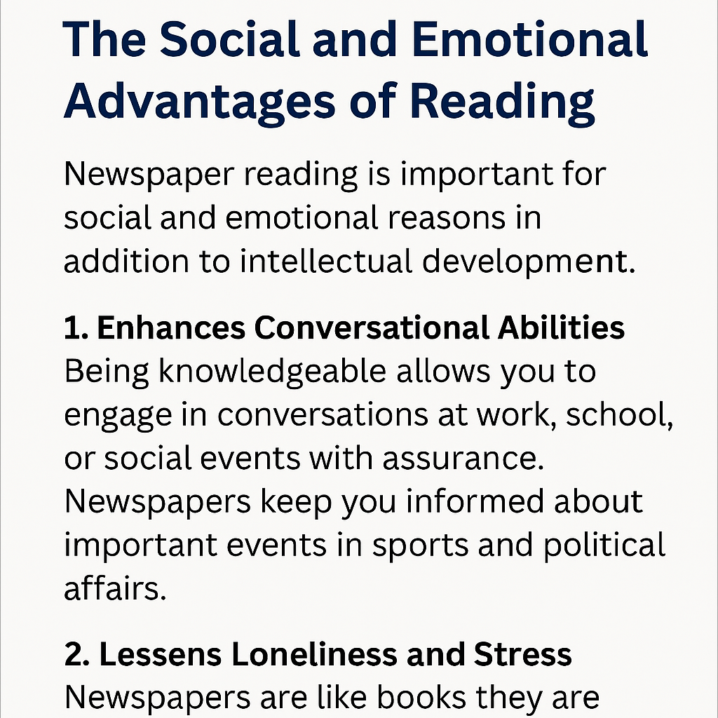 The Social and Emotional Advantages of Reading