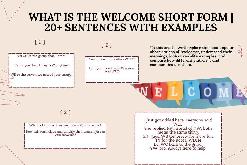 What Is the Welcome Short Form 20+ sentences with Examples
