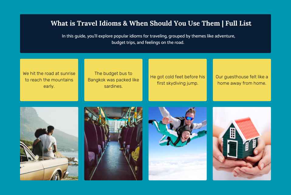 What is Travel Idioms & When Should You Use Them Full List
