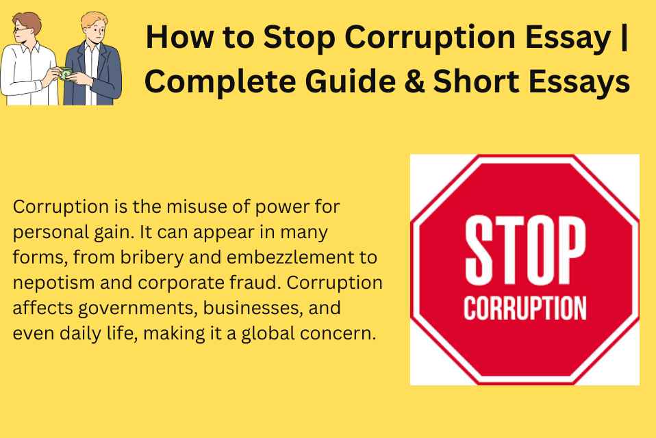 How to Stop Corruption Essay Complete Guide & Short Essays