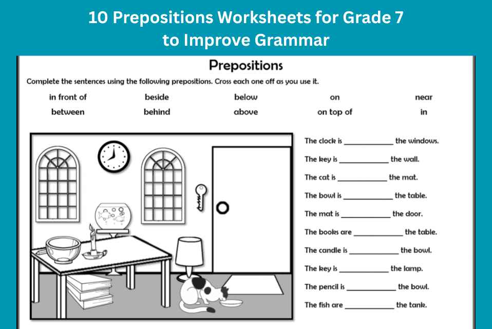 Prepositions Worksheets for Grade 7Guide For Beginners