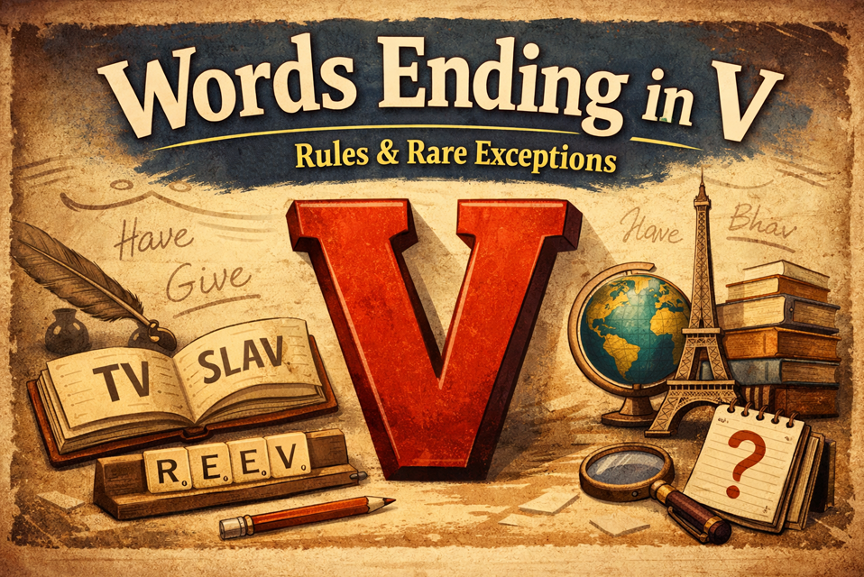 Words Ending in V