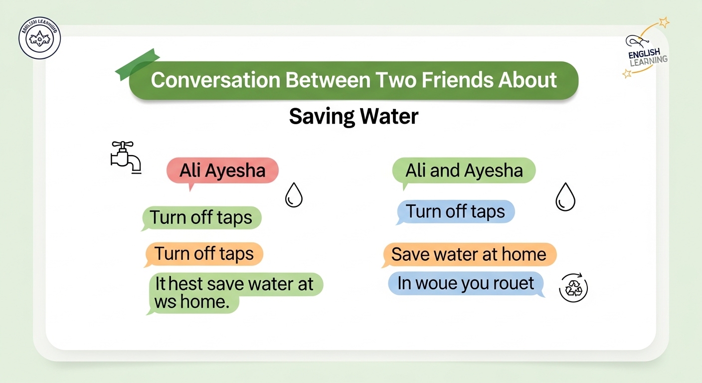 Conversation Between Two Friends About Saving Water 5 Simple Dialogues for Students
