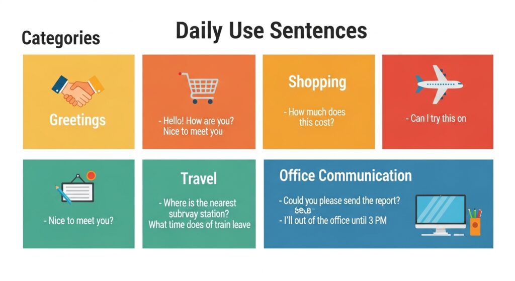 Daily Use English Sentences (100+ Examples for Everyday Conversations)
