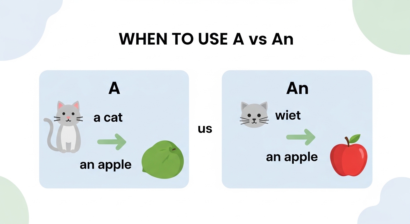 When to Use “A” vs “An” in English (Rules, Examples & Easy Guide)