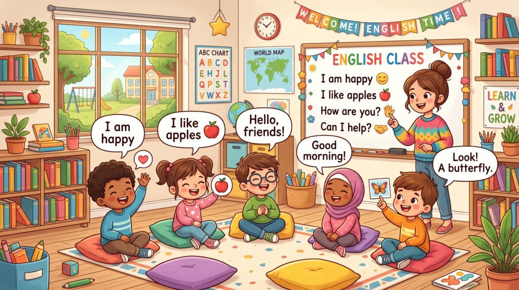 100 Easy English Sentences for Kids (Simple & Fun Learning Guide)