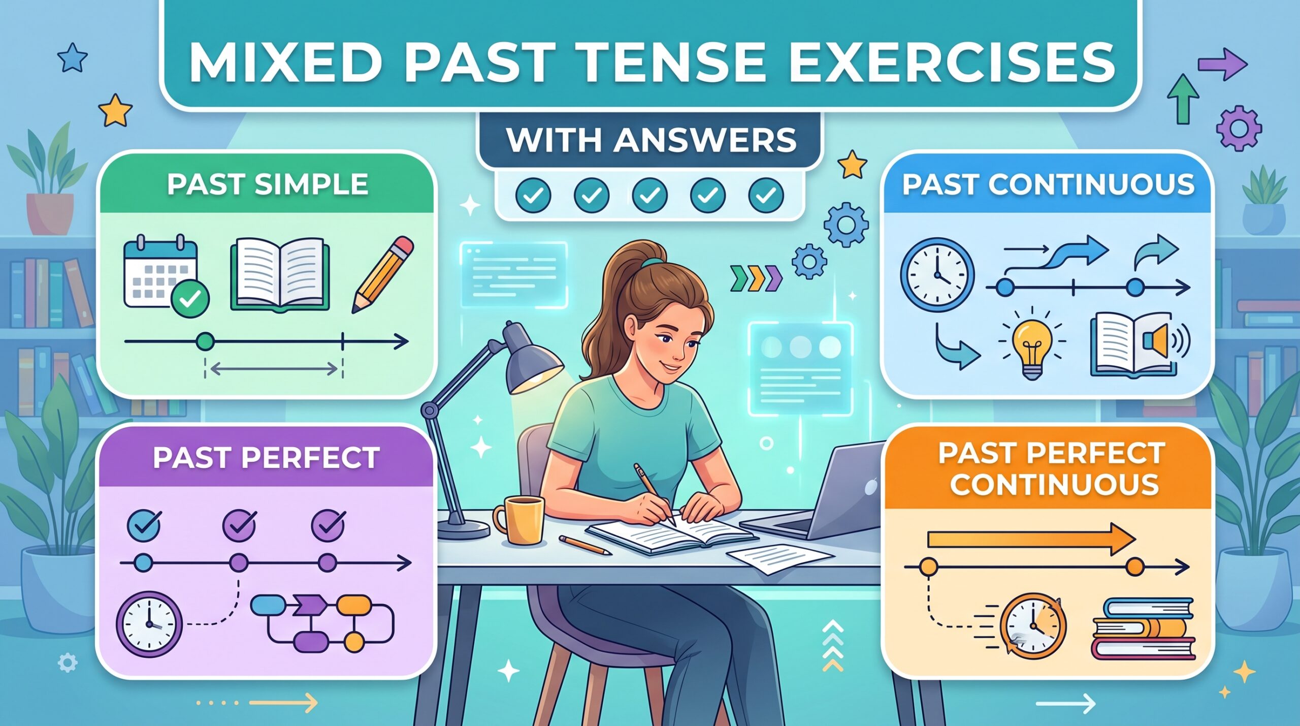 Mixed Past Tense Exercises With Answers – Practice Past Tenses Easily