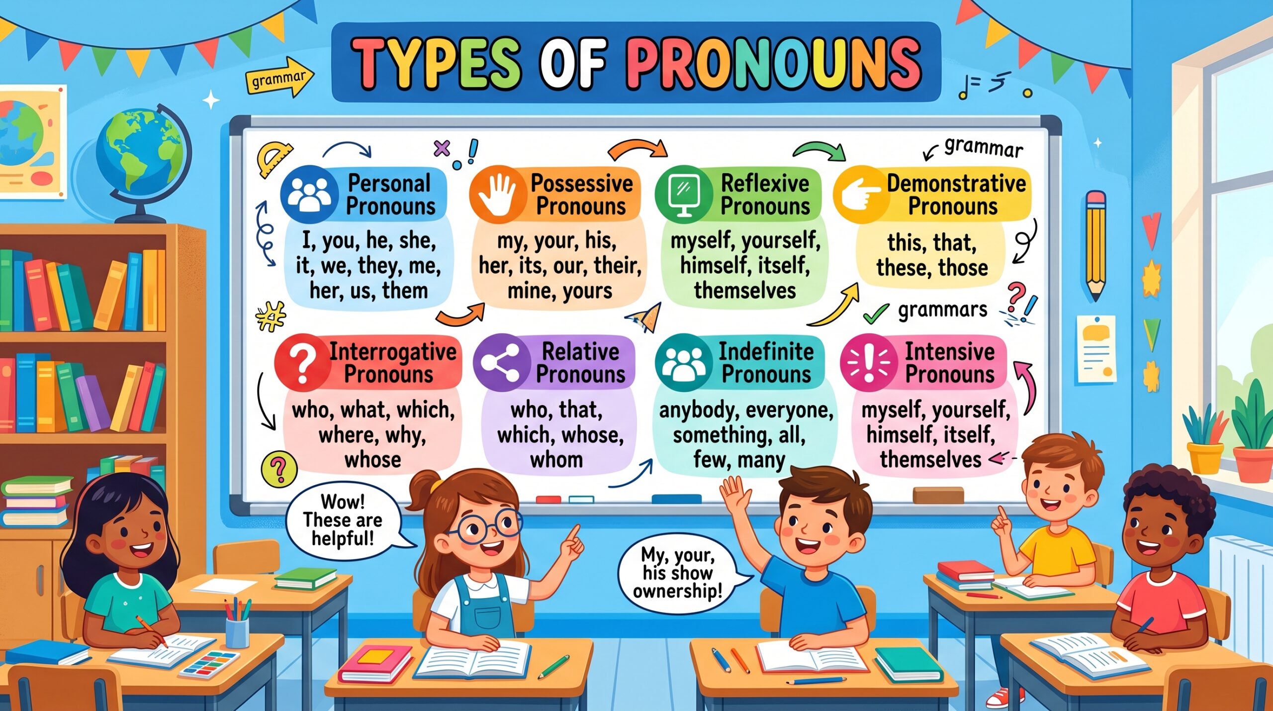 Types of Pronouns in English Grammar
