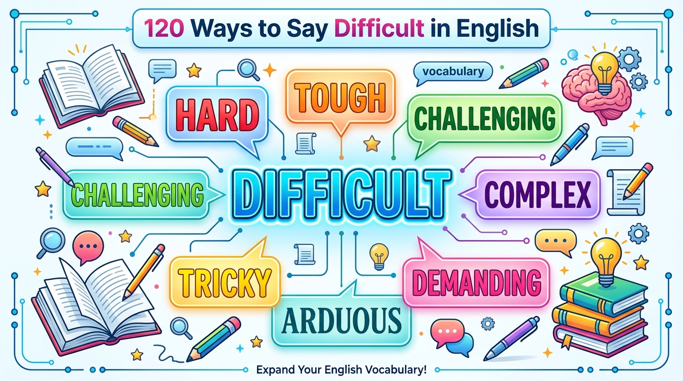 120 Ways to Say Difficult in English with Examples